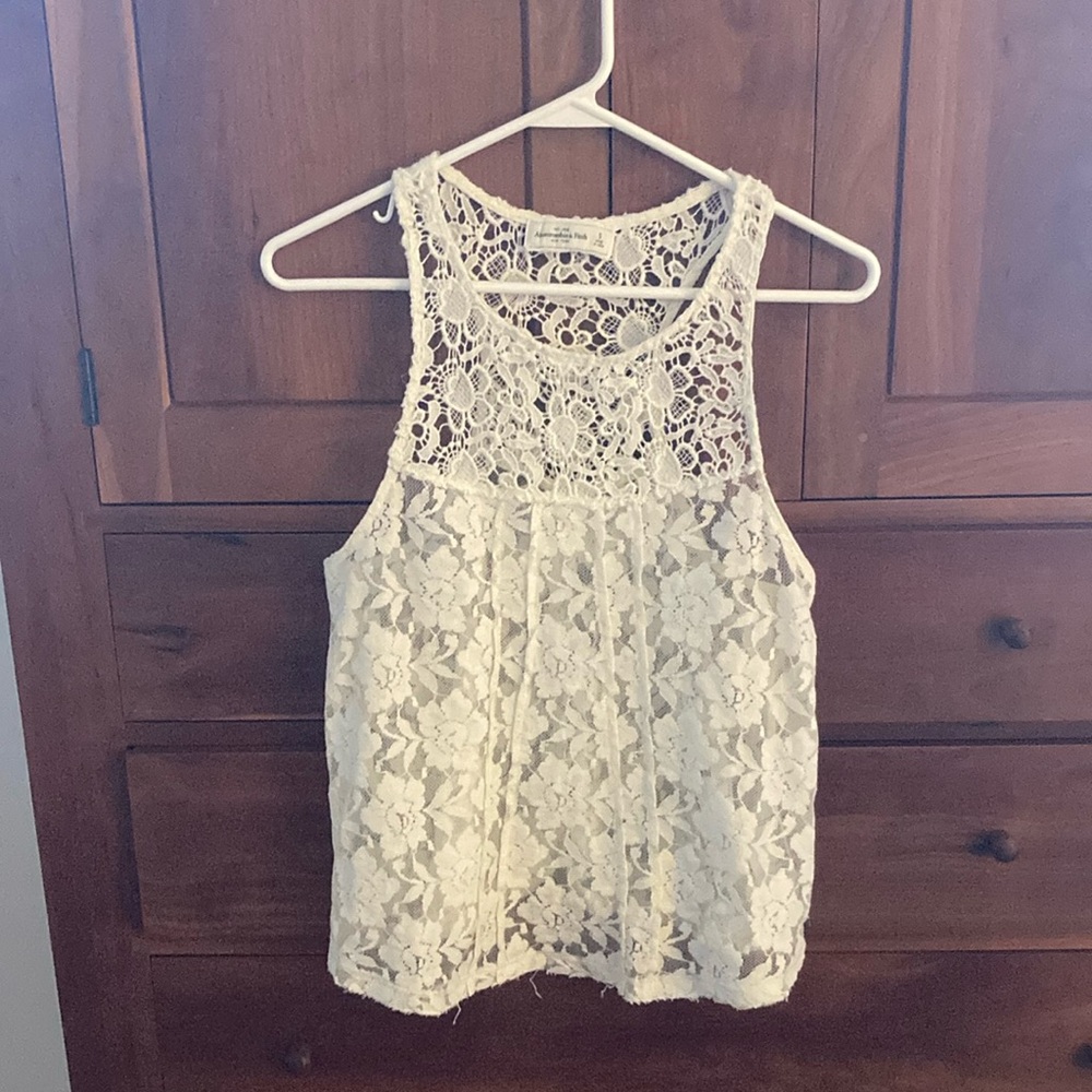 Abercrombie & Fitch Cream Tank Top